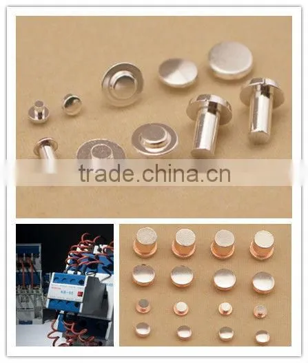 Electrical Bimetal/solid Silver Contact Rivet Tips for 220v Coil 25a Telemecanique Contactor