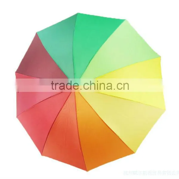 3 Folding Rainbow Gift Umbrella Wholesale Folding Super Size Umbrella photo-4
