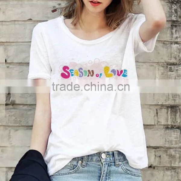 Season of Love Wholesale Cheap Custom Logo/design for Women t Shirt Made in China photo-4