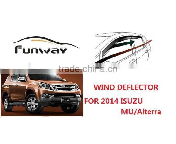 2-TONES Wind Deflectors Door Window Visors Car Rain Visor Accesories FOR 2014 ISUZU MU-X ALTERRA photo-3