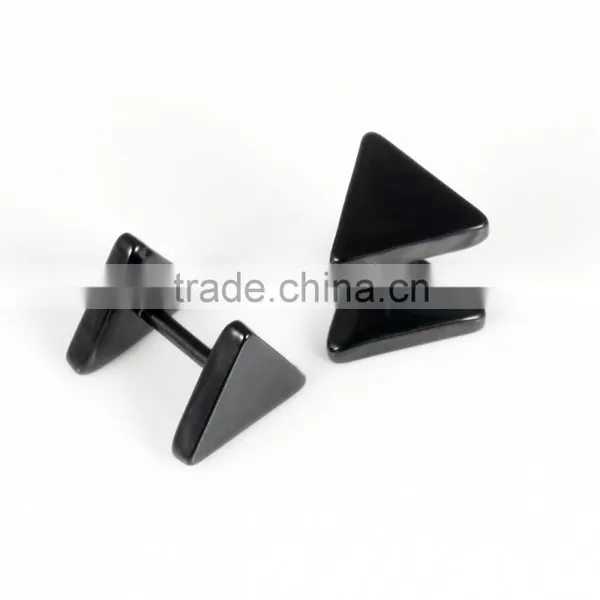 2016 Fashion Item Special Triangle Shape Stainless Steel Earrings photo-3