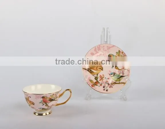 200ML Personalized Fine Bone China Porcelain Tea Coffee Cup and Saucer Sets photo-4