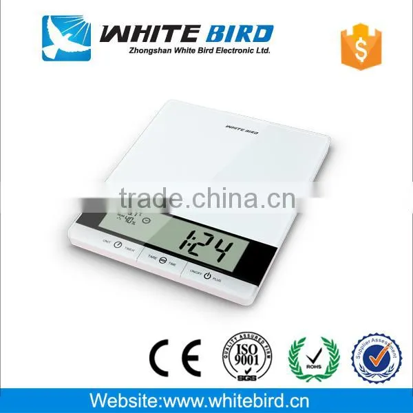 Large LCD Display Electronic Digital Glass Kitchen Scale 10kg photo-2
