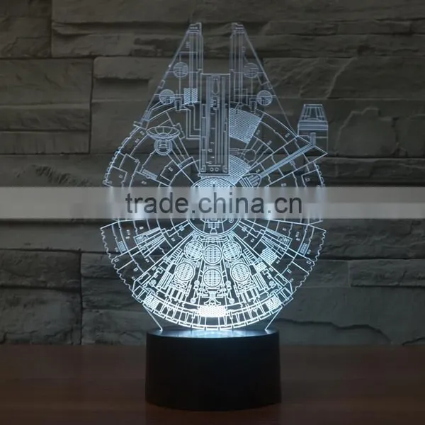 7 Color Changing Space Ship 3D Led Light photo-2