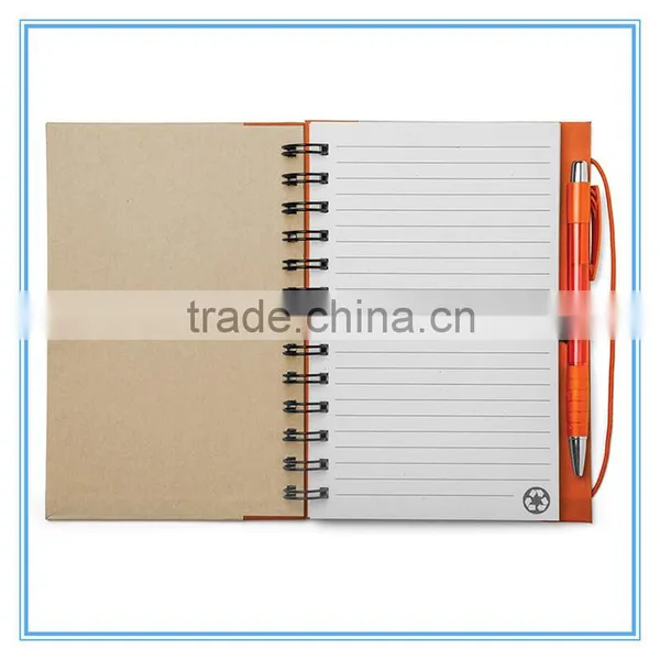 Wholesale Office and School Supplies Imprint Kraft Paper Cover Spiral Note Book With Pen photo-5