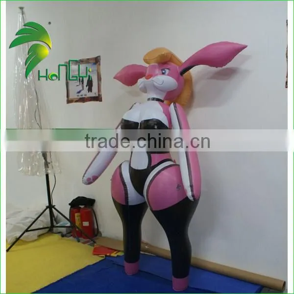Soft PVC0.4 Lovely Inflatable Rabbit / Bunny Girl / Inflatable Bunny photo-2
