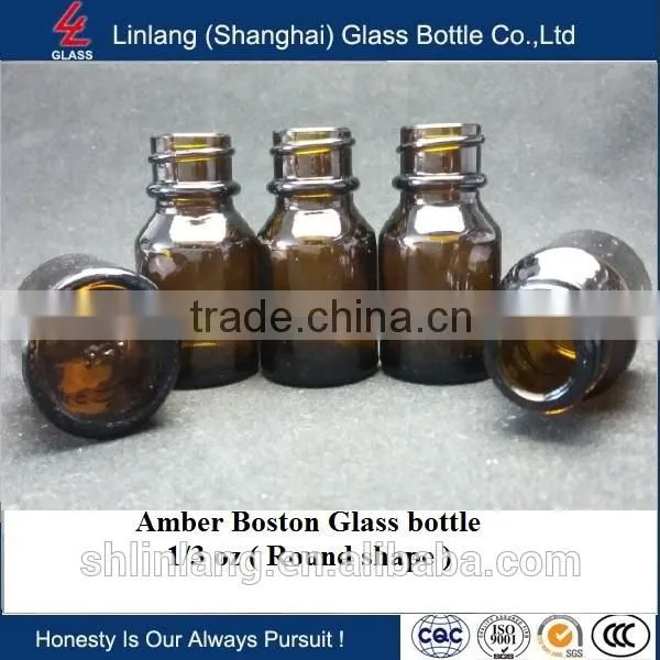 1/3oz Boston Amber Round Glass Bottle Manufacturer in China photo-4