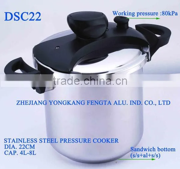 New Model 18/8 Stainless Steel Cookware, Suitable to Gas Stove & Induction Cooker DSC 22cm 3L+7L photo-3