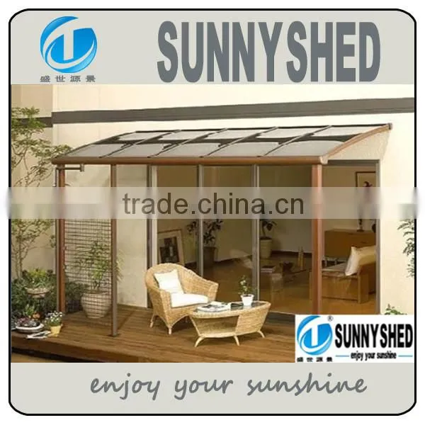 Easy DIY Terrace Awning for Town House With Aluminum Frame and Polycarbonate Roof photo-2