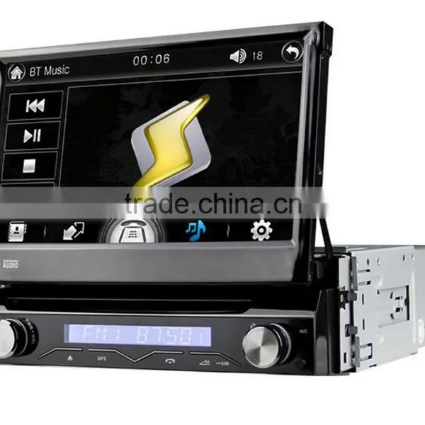 Winmark 7 Inch 1 Din Car Navi DVD Player Stereo With Motorized Retractable Monitor GPS Bluetooth Radio Mirror-Link Universal photo-5