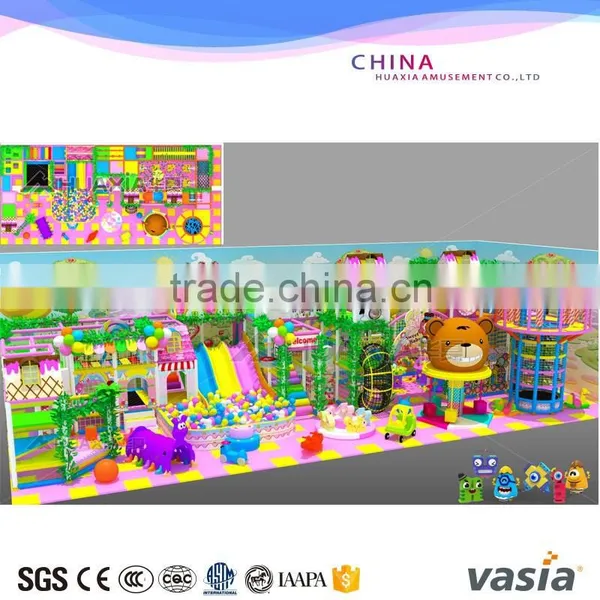 Candy Theme Kids Electric Indoor Playground Equipment /Children Soft Modular Playground