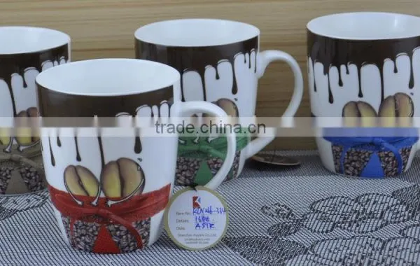 14OZ Coffee Shop Design Fully Decal Printed, Shiny Surface New Bone China Mug, KL5001-1065 photo-4