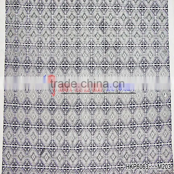 Latest African Lace Ffabric White Polyester Mesh Mlik Silk Thread With Geometric Element Fashion Style photo-4