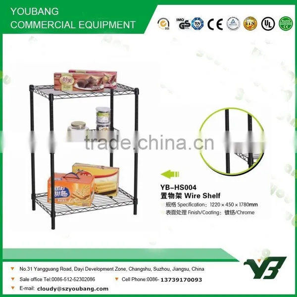 2015 Hot Sell 150KGS Heavy Duty 5 Layer Warehouse Wire Display Rack With Wheels and Fence (YB-HS001) photo-4