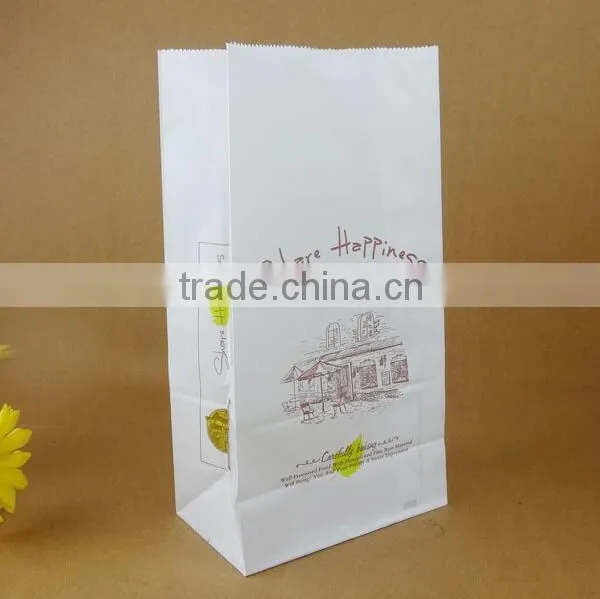 Custom Cheap White/Brown Kraft Paper Bag photo-3