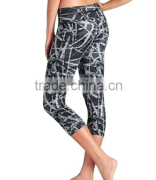 2016 Cheap Wholesale Ladies Capri Pants Nylon Spandex Women Sexy Running Yoga Pants photo-4