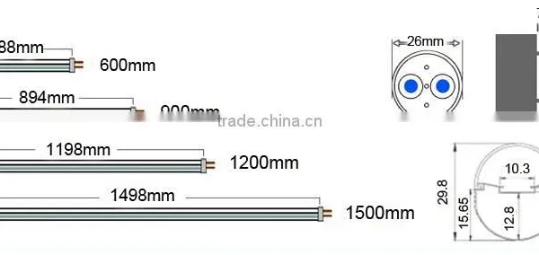 1200mm High Lumen PC Aluminum AC220V LED Tube 18W photo-3