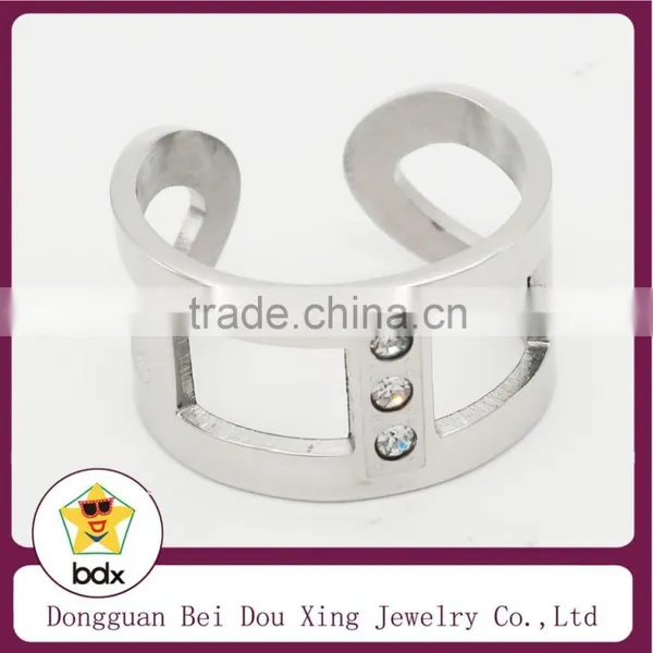 Fashion Colorful Crystal Gem Stainless Steel Key Ring photo-2