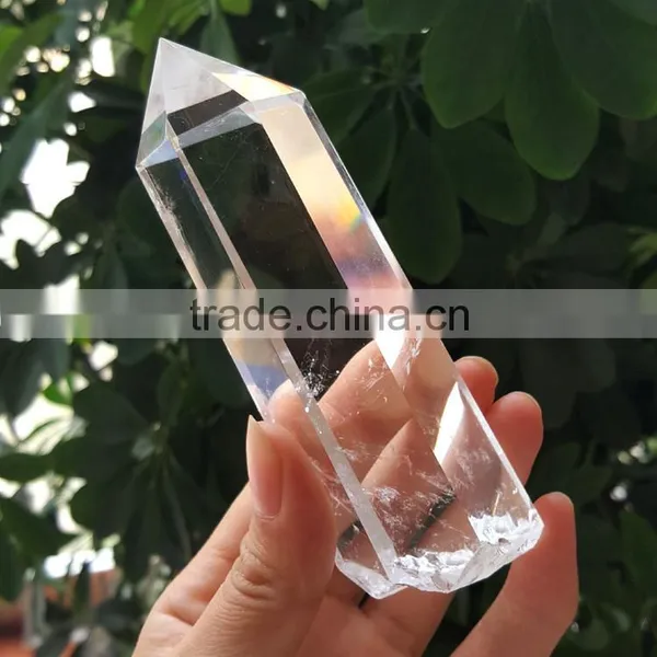 Top Quality Natural Rock Crystal Point Quartz Crystal Wand Pillar photo-2