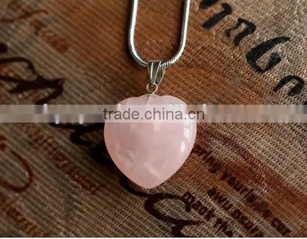 All Kinds Wholesale Heart Shape Crystal Gemstone Pendant Gemstone Jewelry photo-2
