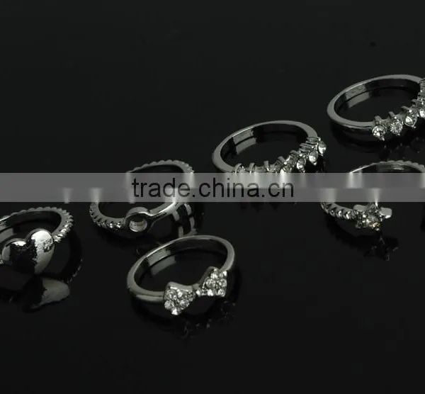 Wholesale Women Trendy 6 PCS Finger Ring Set photo-6