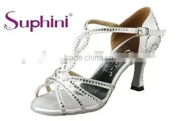 Fashionable and Professional Rhinestone/crystal Ladies Latin Dance Shoes photo-2
