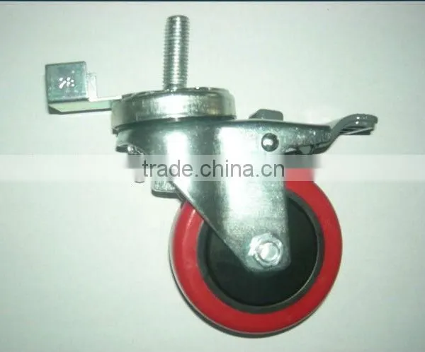 Swivel Red Medical Caster