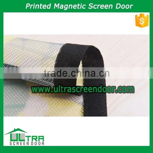 Printed Sun Flower & Banana Magic Mesh Screen Curtain Door photo-3