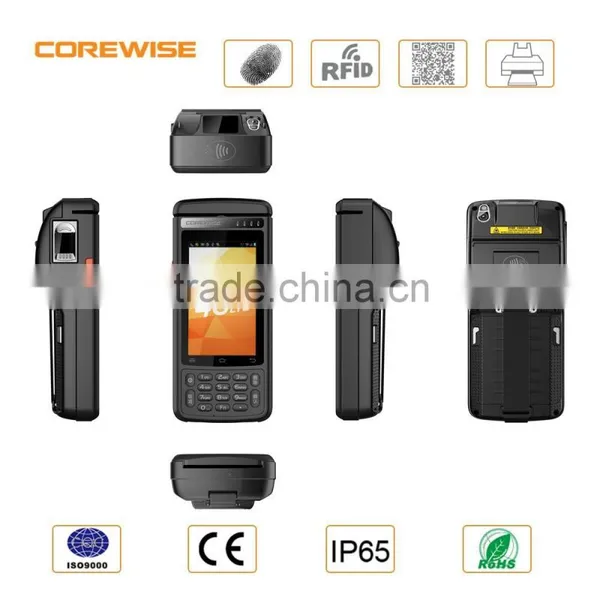 4G LTE All in One Android Portable Wireless POS Terminal With 4 Inch Screen 1D/2D Barcode and Fingerprint Sensor photo-4