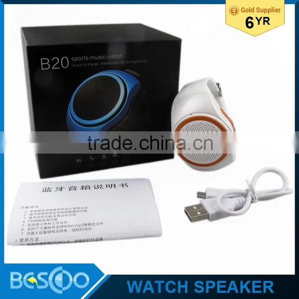 B20 Portable Bluetooth Watch Speaker With Watchband Outdoor Sports Wireless Mini Speaker Support TF Card FM USB Flash Handsfree photo-5