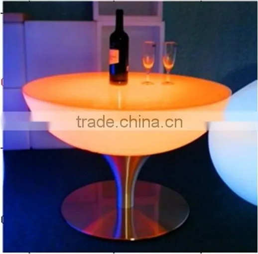 High Top Stainless Steel Base Glowing Led Party Table/household Decorative Table/Led Coffee Table photo-3