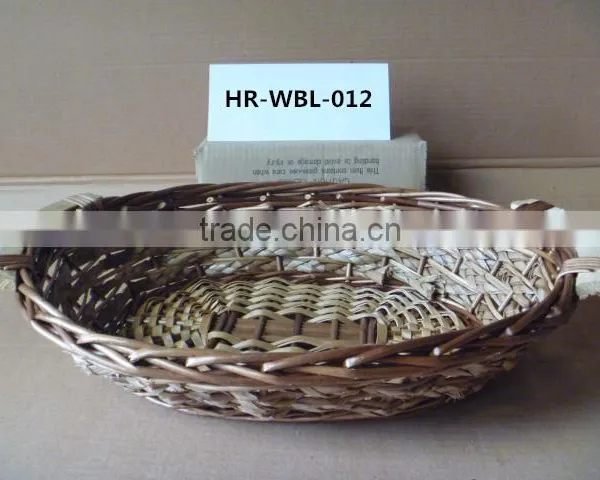 Handmade Willow Handled Fruit Basket With Round or Rectangular Shape photo-6