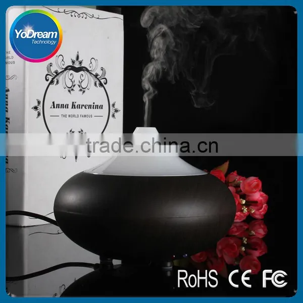Wood Grain Aromatherapy Essential Oil Diffuser LED Lights Ultrasonic Cool Mist Aroma Air Humidifier for Office Baby Bedroom photo-2