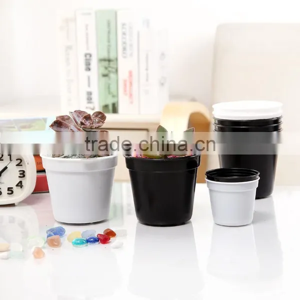 Round Colourful Plastic Flower Pot photo-2