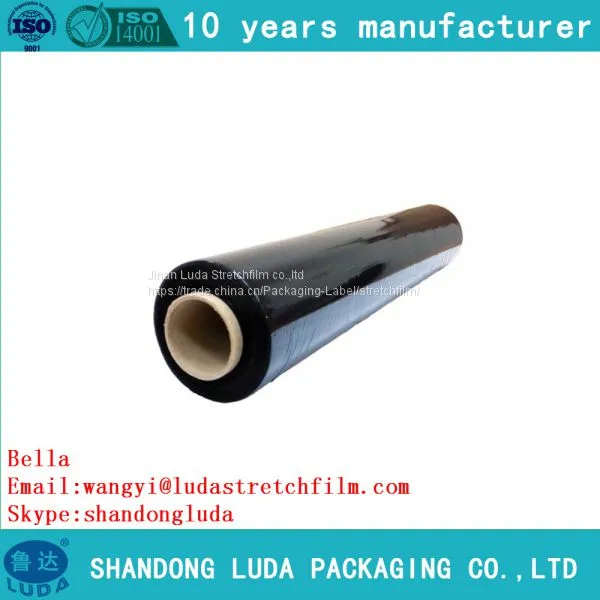 Factory Direct Sale Width 50mm Black Stretch Wrap Film Roll photo-3