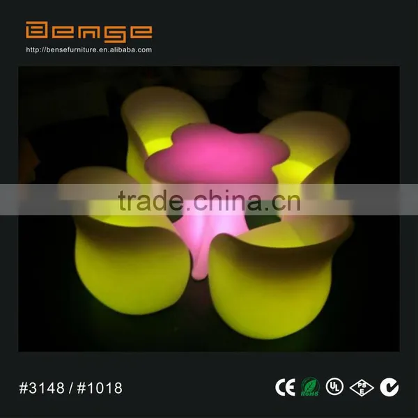 Led Outdoor Furniture / LED Middle Table With 4 Chairs