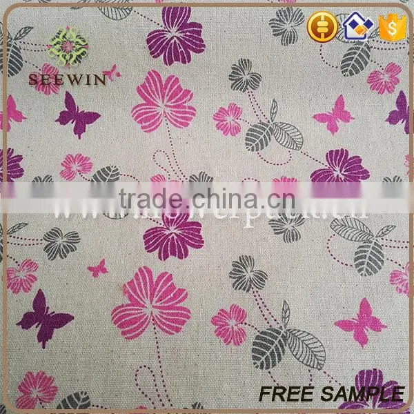 Awards Banquet Birthday Party Table Cover Printed Polyester Ramie Fabric photo-6
