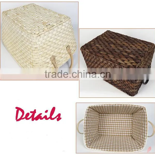 High Quality Large Wholesale Handmade Cheap Corn Husk Storage Baskets photo-6