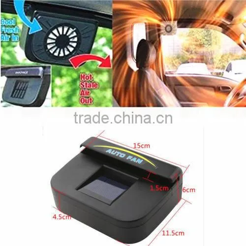 ABS Solar Powered Car Window Windshield Auto Air Vent Cooling Fan System Cooler Fan photo-2