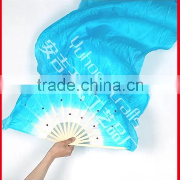 Hot Belly Dance 100% Real Silk Fan Veils photo-2