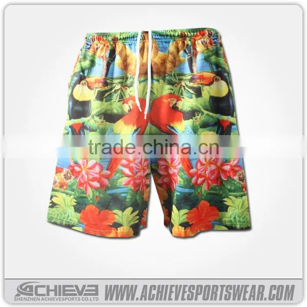 2015 Summer Cool Dye Sublimation Printed Couple Beach Shorts