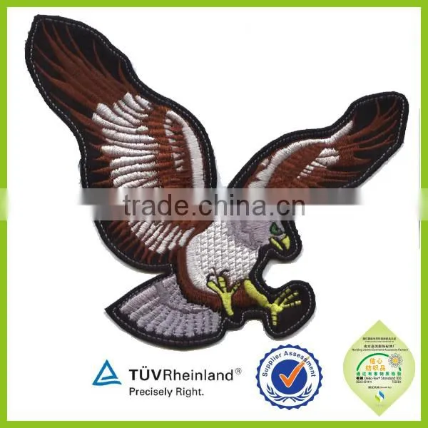 Custom Stick-on Embroidered Animal Shape Wolf Patch for Clothing photo-3