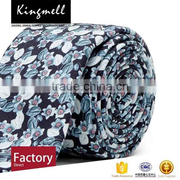 Custom Flowers Digital Printed Male Cotton Neck Tie photo-4