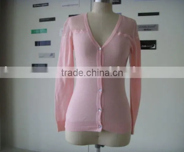 Ladies 55%ramie 45 Cotton Knitted Sweater