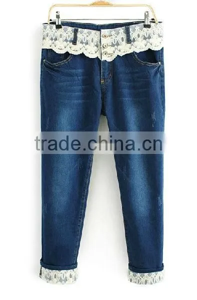 OEM Factory Supply High Fashion Trendy Design Jeans Style Half Pants for Women photo-3