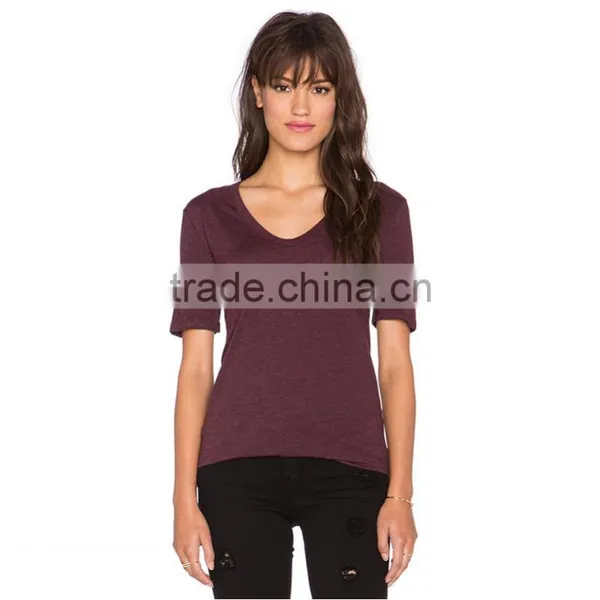 Cheap Promotional Bulk Plain V-neck Create Your Own t Shirt photo-3