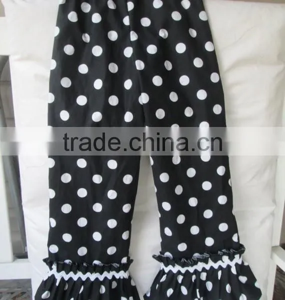 Wholesale Children's Clothes Girls Pants Girls Ruffle Polka Dot Print Baby Leggings photo-4