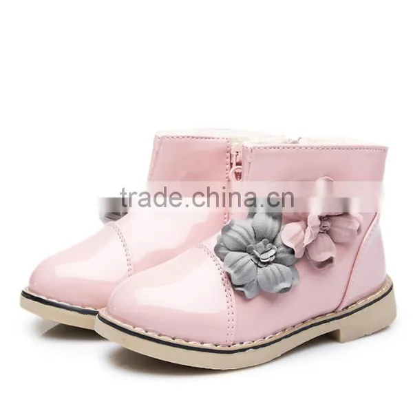 Zm40342b Cheap Plus Size Shiny Leather Winter Snow Boot Children Warm Shoes photo-2