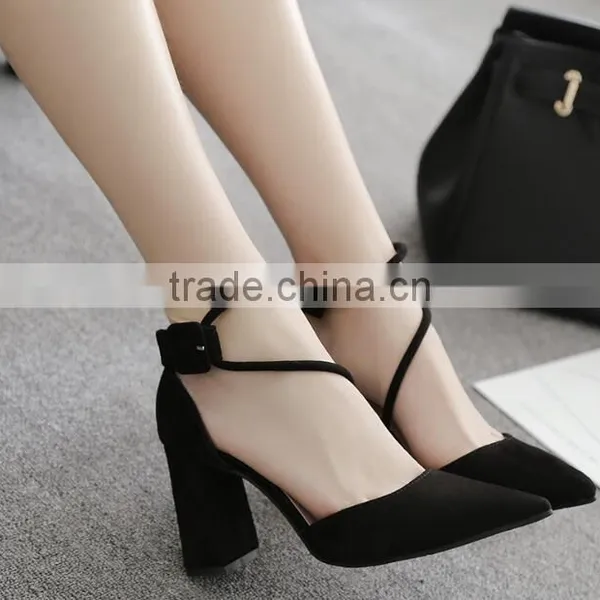 Zm50080b 2017 Europe Chunky High Heel Shoes New Style Ladies Sandals Shoes