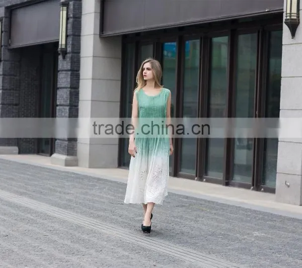 Women's Gradient Summer Dress Sleeveless Dress photo-2